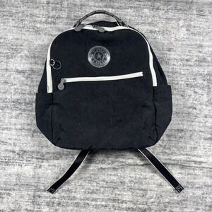 Kipling Backpack Seoul Black Silver Laptop Campus Travel Bag Small Bag
